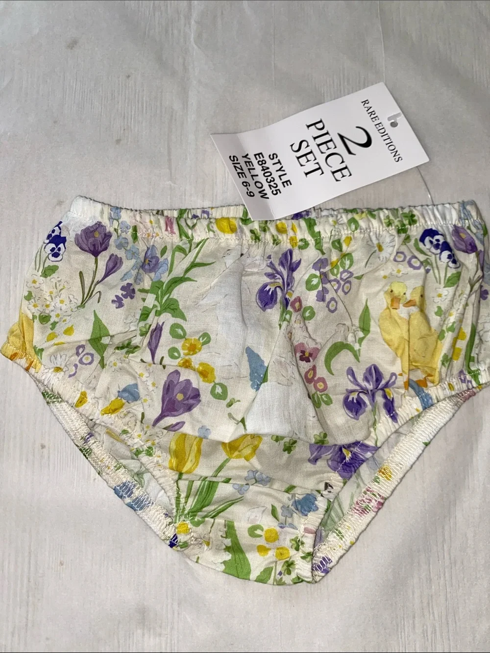 NWT Rare Editions Baby Girls Floral Dress Bloomer Set 6-9M